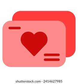 Valentine day Card object illustration