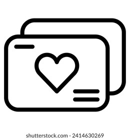 Valentine day Card object illustration