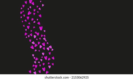 Valentine Day Card. Romantic Border For Couple. Fashion Frame. Rose Art Decoration. Abstract Painting For Celebration. Pink Special Concept. Red Valentine Day Card.