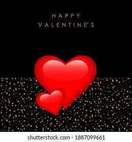 Valentine day card. Romantic valentine's day party invitation template. 