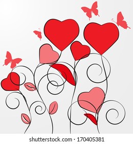 Valentine day card. Vector illustration