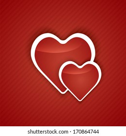 Valentine Day Card whit Hearts.vector