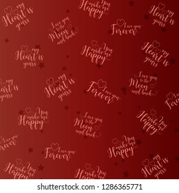 Valentine day cards special love background textures with calligraphy texts / HAPPY VALENTINES DAY