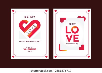 valentine day cards trendy design