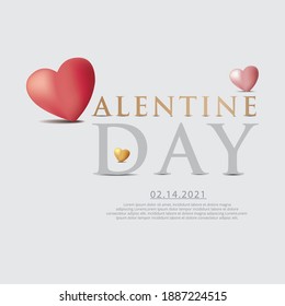 Valentine Day Celebration Background Template Vector Illustration