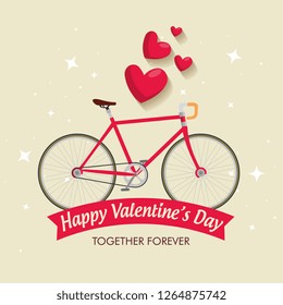 valentine day celebration with bicycle vehicle