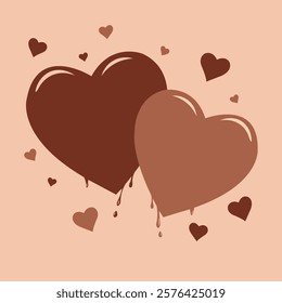 Valentine day chocolate watercolor vector. 