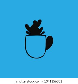 valentine day coffee icon vector