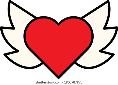 Valentine day colorful outline icons