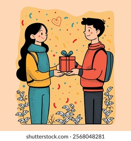 Valentine day colorful vector art