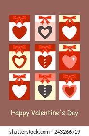 valentine day concept. flat design.