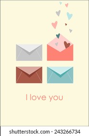valentine day concept. flat design.