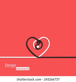 valentine day concept. flat design.