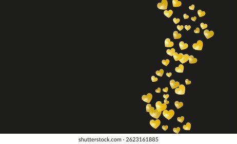 Valentine Day Confetti. Ornament Sparkle For Mother. Modern Frame. Golden Retro Backdrop. Random Poster For Discount. Gold Vintage Banner. Yellow Valentine Day Confetti.