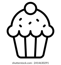 Valentine day Cupcake object illustration