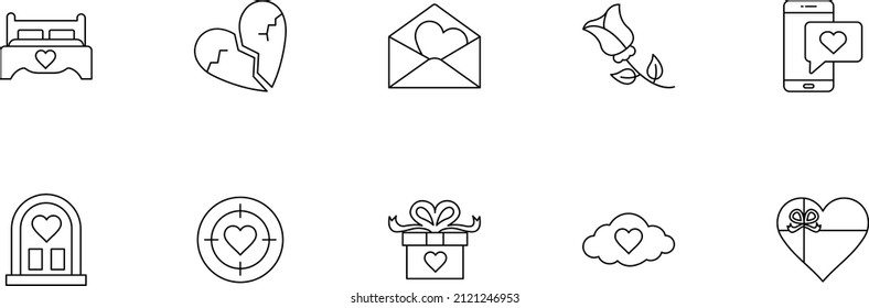 Valentine Day custom vector icons