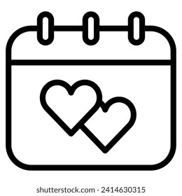 Valentine day Date object illustration