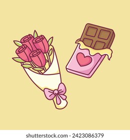 Valentine day decoration gift love and lover celebration holiday vector art February
