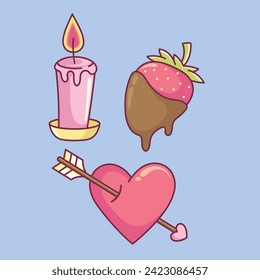 Valentine day decoration gift love and lover celebration holiday vector art February