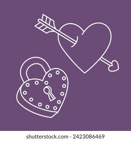 Valentine day decoration gift love and lover celebration holiday vector art February