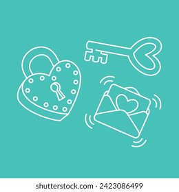 Valentine day decoration gift love and lover celebration holiday vector art February