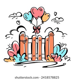 Valentine Day Delight Professionally Crafted Flat Illustrations for Eye catching Web Advertising