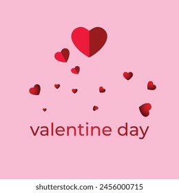 valentine day design vector illustration, celebrating valentine's Day on 14 February, Valentines day background, Abstract happy valentines day logo