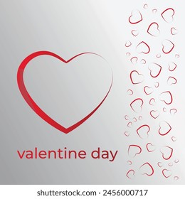 valentine day design vector illustration, celebrating valentine's Day on 14 February, Valentines day background, Abstract happy valentines day logo