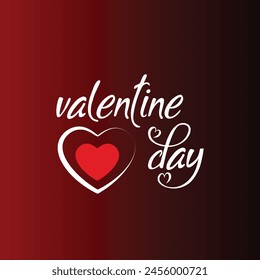 valentine day design vector illustration, celebrating valentine's Day on 14 February, Valentines day background, Abstract happy valentines day logo