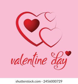 valentine day design vector illustration, celebrating valentine's Day on 14 February, Valentines day background, Abstract happy valentines day logo