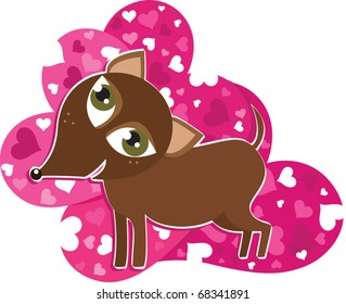 Valentine day doggy