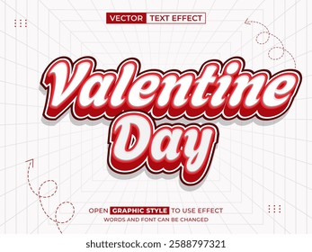 valentine day editable text, font effect, 3d text for title