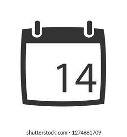 valentine day event calendar - vector outline