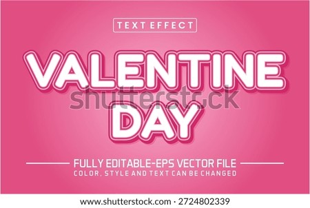 Valentine day font Text effect editable