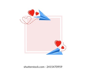 Ilustración de fondo del marco de San Valentín