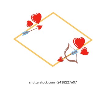 Valentine Day Frame Background Illustration