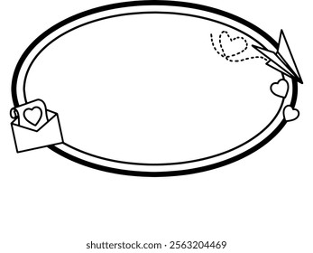 Valentine Day Frame Background Illustration