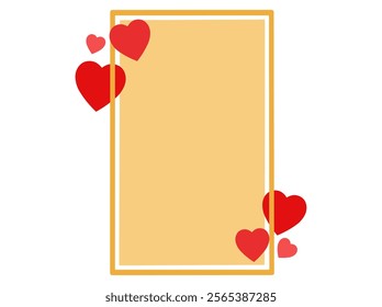 Valentine Day Frame Background Illustration