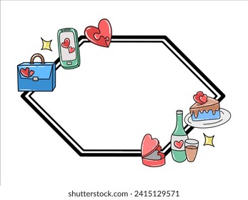 Valentine Day Frame Decoration Background