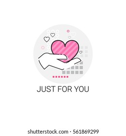 Valentine Day Gift Card Holiday Love Icon Stamp Vector Illustration