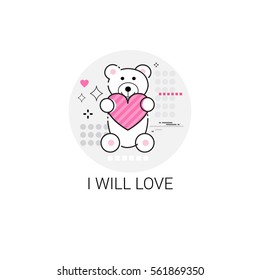 Valentine Day Gift Card Holiday Love Icon Stamp Vector Illustration
