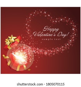 valentine day gift ribbon and clip art
