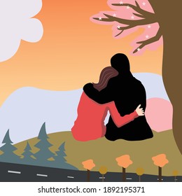 valentine day give card illustration