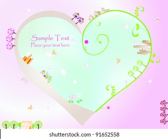 Valentine Day graphic design elements for cards and wallpaper – Part 7 (vector)