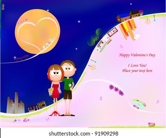 Valentine Day graphic design elements for cards and wallpaper – Part 8 (vector)