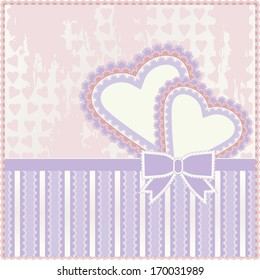 Valentine day greeting background, vector illustration