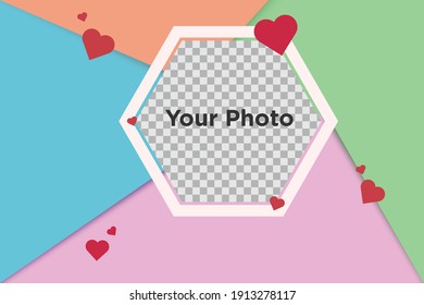 valentine day greeting card design background and illustration : modern greeting card for valentines day. 