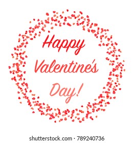 Valentine Day greeting card. Happy Valentine's Day. Heart vector. Vector Illustration.