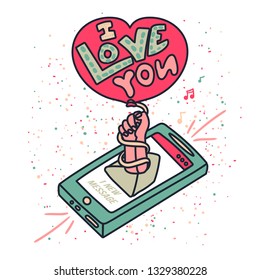 Valentine Day greeting card template