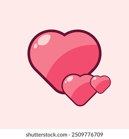 Valentine Day Heart Logo Cartoon